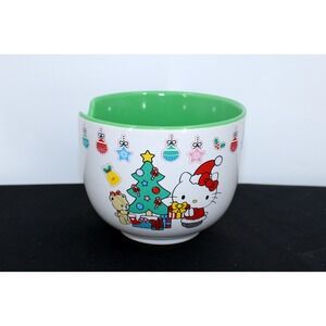 Hello Kitty Christmas Bowl Ceramic Green Interior Festive Holiday Design